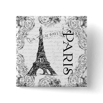 Paris Eiffel Tower and Scrolls Buttons