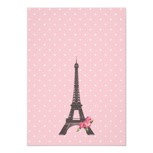 Paris Eiffel Tower Birthday Party Invitation