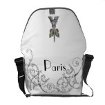 Paris Eiffel Tower Butterfly Messenger Bag rickshaw messenger bags