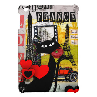 Paris Eiffel Tower Cat Lovers gifts iPad Mini Cover