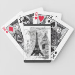 Paris Eiffel Tower Collage Deck Of Cards