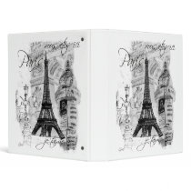 Paris Eiffel Tower Collage Scene Binder