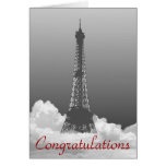 Paris Eiffel Tower Floats in Cloud Card at Zazzle