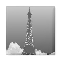 Paris Eiffel Tower Floats in Cloud Magnet