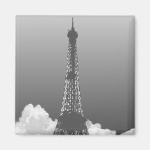 Paris Eiffel Tower Floats in Cloud Magnet