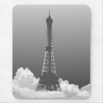 Paris Eiffel Tower Floats in Cloud Mousepad