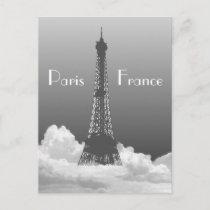 Paris Eiffel Tower Floats in Cloud Postcard