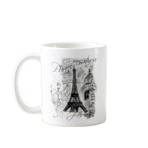 Paris Eiffel Tower French Scene Collage Mug