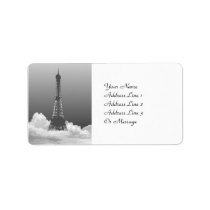 Paris Eiffel Tower Gift Tag Name Address Labels