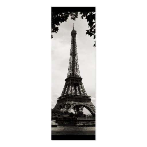 Paris Eiffel Tower Mini Bookmark Business Card Templates
