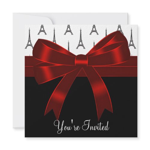 Paris Eiffel Tower Party Personalized Invite
