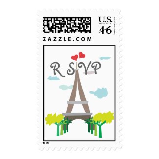 Paris Eiffel Tower RSVP Stamps