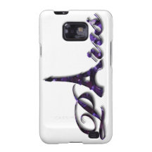 Paris Eiffel Tower Sequin Glitter Sparkle Samsung Galaxy S2 Cases