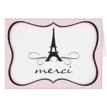 Paris Eiffel Tower Thank You Note card