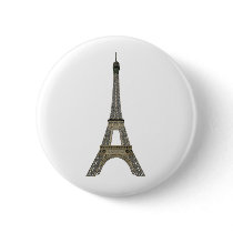 Paris: Eiffel Tower: Vector Drawing: Button