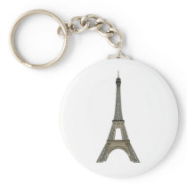 Paris: Eiffel Tower: Vector Drawing: Key Chains