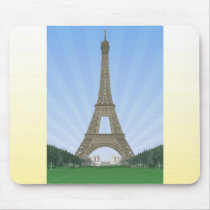 Paris: Eiffel Tower: Vector Drawing: Mouse Mat