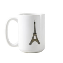 Paris: Eiffel Tower: Vector Drawing: Mugs