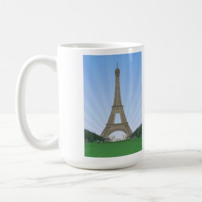 Paris: Eiffel Tower: Vector Drawing: Coffee Mugs by spiritswitchboard