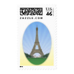Paris: Eiffel Tower: Vector Drawing: Postage Stamps