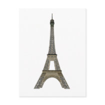 Paris: Eiffel Tower: Vector Drawing: Postcard