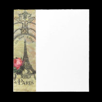 Paris Eiffel Tower Victorian Steampunk & Red Rose notepads