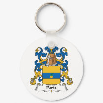 Paris Family Crest keychains by coatsofarms Paris Family Crest keychains