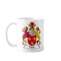 Paris Family Crest mugs by coatsofarms Paris Family Crest mugs