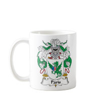 Paris Family Crest mugs by coatsofarms Paris Family Crest mugs