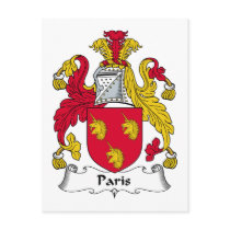 Paris Family Crest postcards by coatsofarms Paris Family Crest postcards
