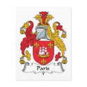 Paris Family Crest postcards
