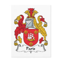 Paris Family Crest postcards by coatsofarms Paris Family Crest postcards
