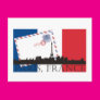 Paris Flag and Skyline Postcard Paris Flag and Skyline Postcard