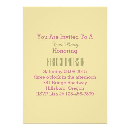 paris floral spring bridal shower tea party card