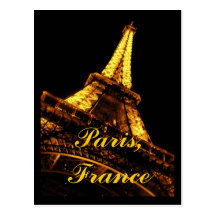 Paris France Eiffel Tower Postcard
