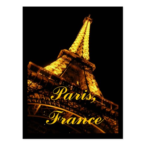 Paris France Eiffel Tower Postcard
