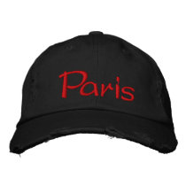 Paris France Embroidered Hat embroidered hats