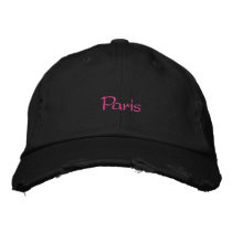 Paris France Embroidered Hat embroidered hats