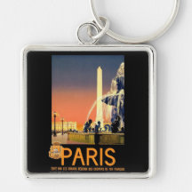 Paris France Vintage Keychains
