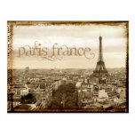 paris france vintage look post card