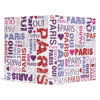 Paris french typography photo album binder binder