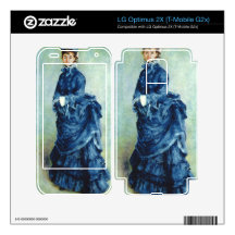 Paris girl the lady in blue by Pierre Renoir Decals For LG Optimus 2X