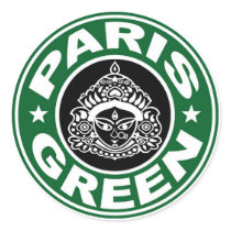 Paris Green Durga Sticker