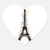 Paris Heart Stickers