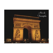 Paris Illuminations: Arc de Triomphe Postcards