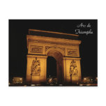 Paris Illuminations: Arc de Triomphe Postcards