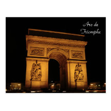 Paris Illuminations: Arc de Triomphe Postcards