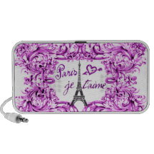 PARIS JET'AIME BAROQUE FRAMED EIFFEL AND HEART SPEAKER