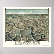Paris, KY Panoramic Map - 1870 Print
