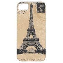 Paris La Tower Eiffel Vintage Postcard iPhone 5 Cases